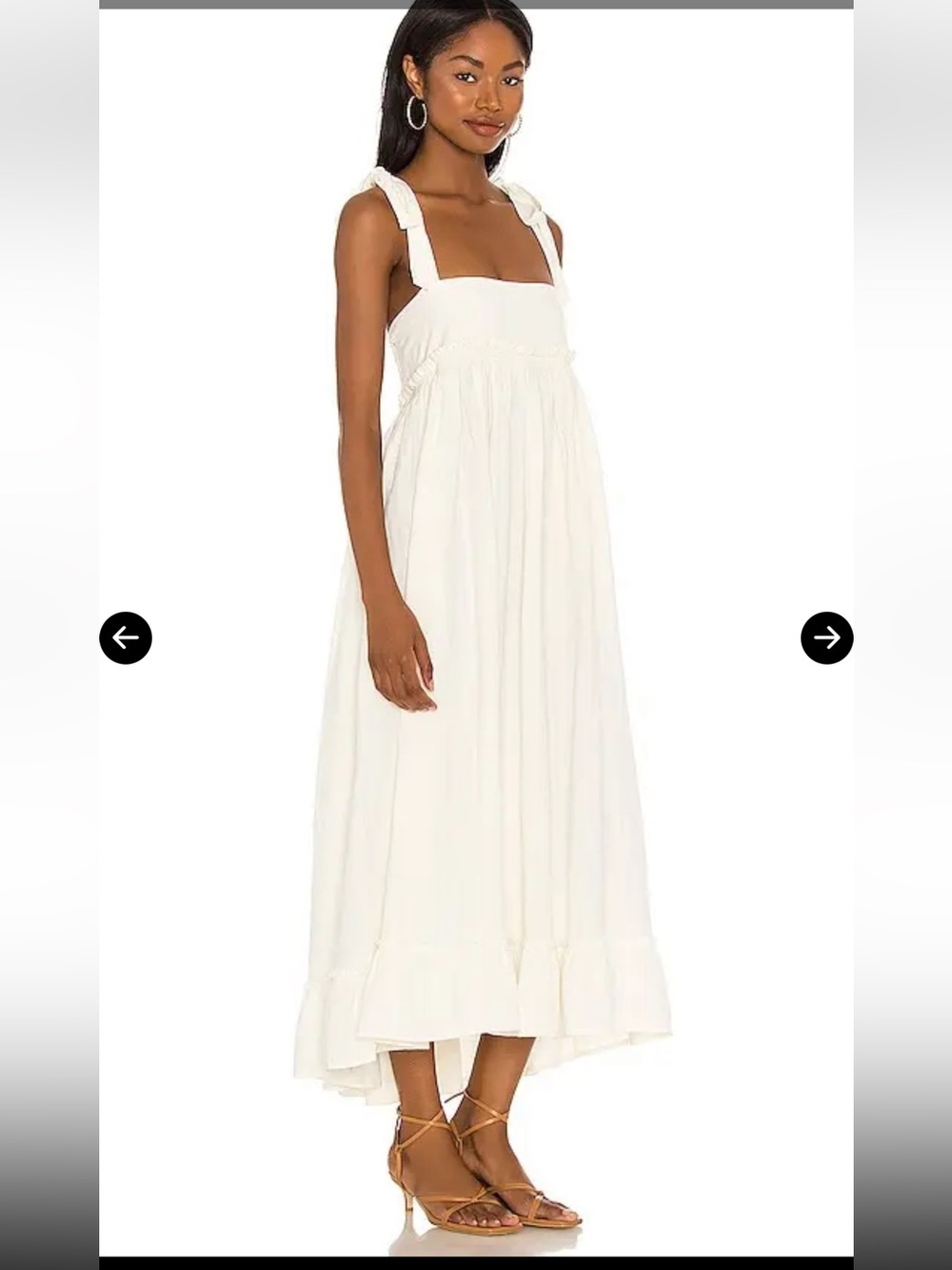 Free People Gretchen Convertible Pinafore Maxi Dress in Gardenia - Picture 2 of 7